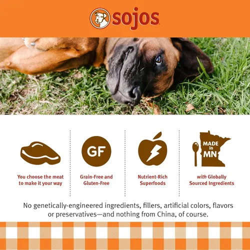 Miniatura 5 de Sojos Alimento seco crudo liofilizado completo para perros adultos, sin granos, natural, receta de carne de res, bolsa de 1.75 libras