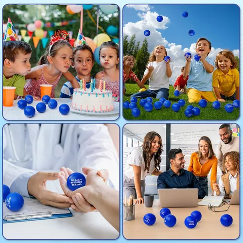Miniatura 5 de SHQDD 54 bolas antiestrés, bolas antiestrés para adultos, juguetes de esponja suave para apretar con citas inspiradoras, regalos para aliviar