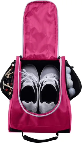 Miniatura 9 de Athletico Bolsa para zapatos de golf – Bolsas portadoras de zapatos con cremallera con ventilación y bolsillo exterior para calcetines, camisetas