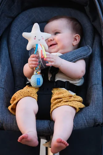Miniatura 7 de Taf Toys Sonajero Palo de Lluvia Estrella, Juguete Musical Agitar y Sonajero Creador de Lluvia, Instrumento Musical para Bebés y Niños Pequeños