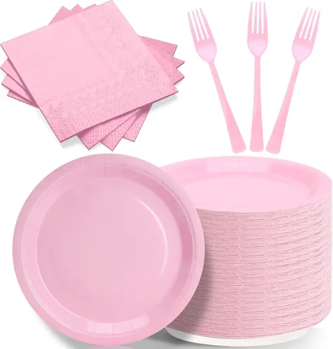 Miniatura 14 de Platos y servilletas de papel negro para fiestas, platos de postre de 50 x 7 pulgadas, servilletas de 50 x 5 pulgadas y tenedores de 50 x 7.08