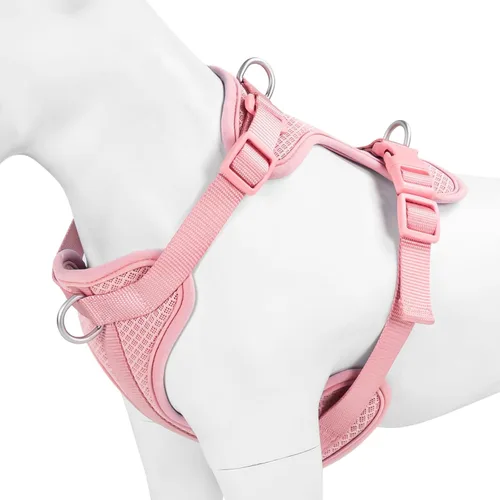 Miniatura 13 de Wisedog Arnés para perro de tamaño mediano, chaleco para mascotas con clip frontal, arnés ajustable para cachorro con 3 hebillas de liberación