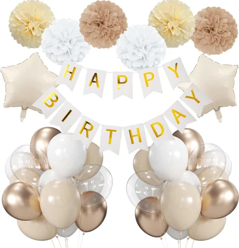 Miniatura 8 de Decoraciones de cumpleaños para niñas púrpura y plata Lavanda fiesta decoración Kit para ella mujer incluyendo feliz cumpleaños Banner pompón flor