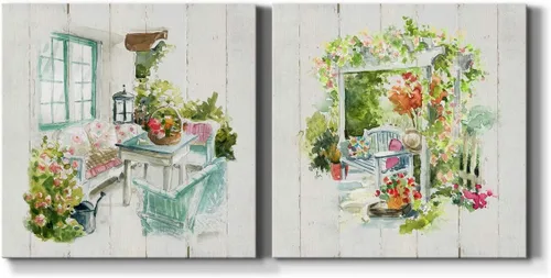 Miniatura 19 de Renditions Gallery Arrangement of Spring I - Arte de pared, decoración en lienzo de alta calidad con envoltura de galería, listo para colgar, 10