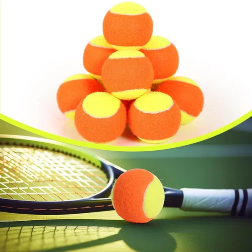 Miniatura 4 de Juego de 12/18/24/30/40 pelotas de tenis para niños, pelotas de tenis de baja compresión 25%-50% para principiantes, pelotas de entrenamiento