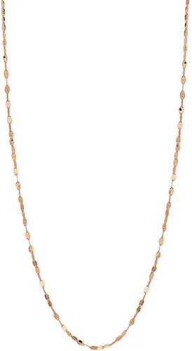 PORI JEWELERS Collar de cadena de oro macizo de 10 quilates de 0.039 pulgadas con corte de diamante, dos colores, oro rosa y amarillo, tamaños