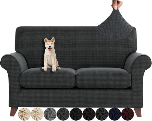 Miniatura 20 de ZNSAYOTX Fundas para sillas de sala de estar con brazos antideslizantes y elásticas para sillón, fundas de elastano para sillón, fundas protectoras