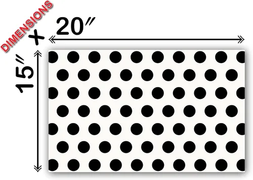 Miniatura 2 de Flexicore Packaging Papel de seda negro con lunares Tamaño: 15 pulgadas x 20 pulgadas Cantidad: 100 hojas Color: negro Manualidades