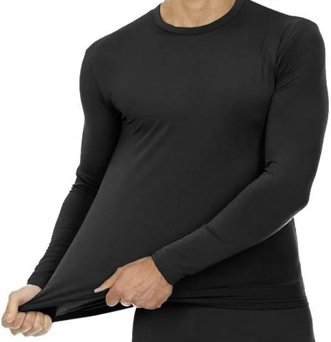 Miniatura 2 de 9M - Camisa térmica ultra suave para hombre, capa base de compresión, cuello redondo, ropa interior de manga larga con forro polar