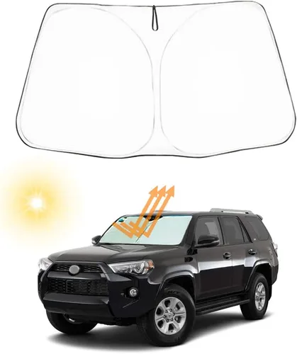 Miniatura 12 de Parasol plegable para parabrisas delantero de automóvil, ajuste personalizado para Toyota 4Runner 2010-2023 2024 2025, accesorios interiores