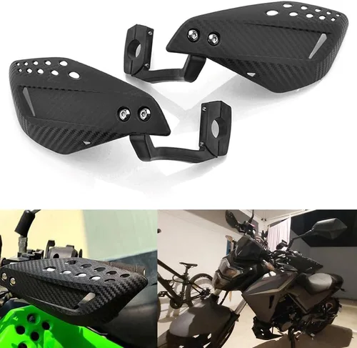 Miniatura 2 de Kucehiup Guardamanos de motocicleta 7/8" 0.866 in Universal Handguard Negro