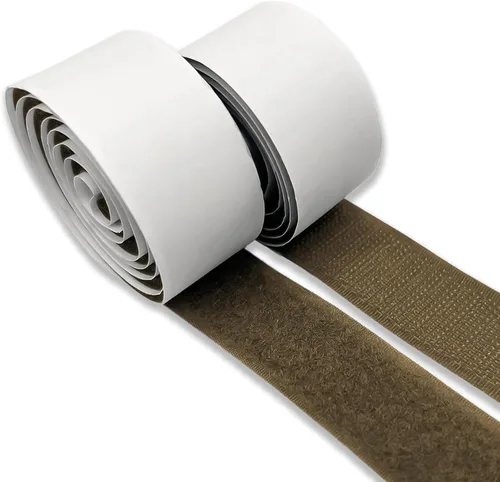 Miniatura 30 de Cinta de gancho y bucle de 4 pulgadas de ancho, verde follaje, para coser, no adhesiva, de 1 yarda de largo, cinta de gancho y bucle de nylon verde