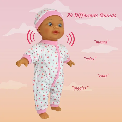 Miniatura 3 de Muñecas de bebé que hablan de 12 pulgadas para niñas de 3 años – Muñeca interactiva de cuerpo suave para niños que pueden hablar, llorar, cantar