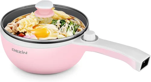 Miniatura 19 de Dezin Olla Caliente Eléctrica Mejorada, Sartén Antiadherente, Olla Eléctrica Rápida para Fideos, Olla Caliente Portátil Mini de 1.5L para Bistec