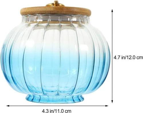 Miniatura 4 de Kichvoe Recipiente de té de vidrio hermético con asa de 5.11 x 5.11 x 4.72 pulgadas, tarro de almacenamiento transparente para té de hojas sueltas