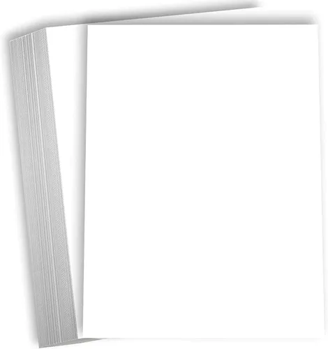 Hamilco Cartulina blanca - Cartulina blanca - Cartulina en blanco de 8 x 10 pulgadas, 65 libras, paquete de 50 (brillante)