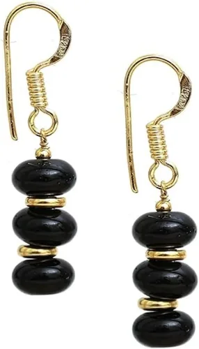 Miniatura 13 de Gempires - Aretes ligeros con cuentas hechas a mano, hipoalergénicos, chapados en oro, aretes colgantes para mujer
