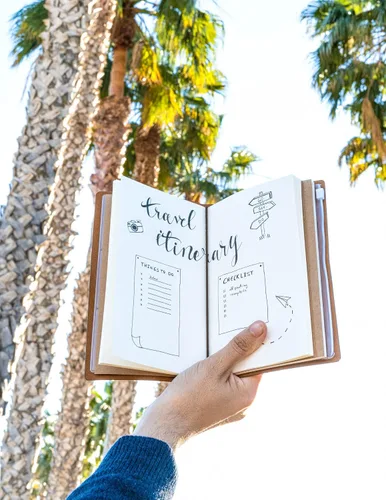 Miniatura 4 de Cuaderno de viajeros Astral Cuaderno de bolsillo de viaje Diario de viaje para mujeres Regalos para viajeros Cuaderno pequeño lindo 7.3 x