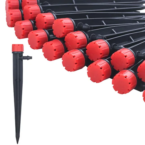 Miniatura 10 de 100 piezas de emisores de riego por goteo para tubos de riego por goteo de 1/4", goteros ajustables de flujo de agua de 360 grados en estaca