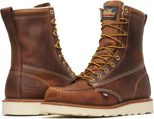 Thorogood - Botas de trabajo con suela MAXwear y protección Moc Toe en la punta Trail Crazy Horse