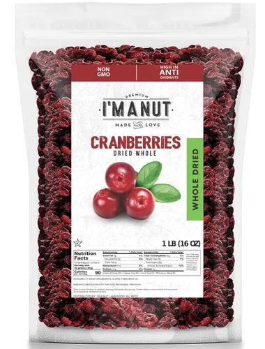 Arándanos secos originales de 1 libra (16 onzas), probado por lotes, sin gluten y maní, bolsa resellable, alto en antioxidantes, ideal para