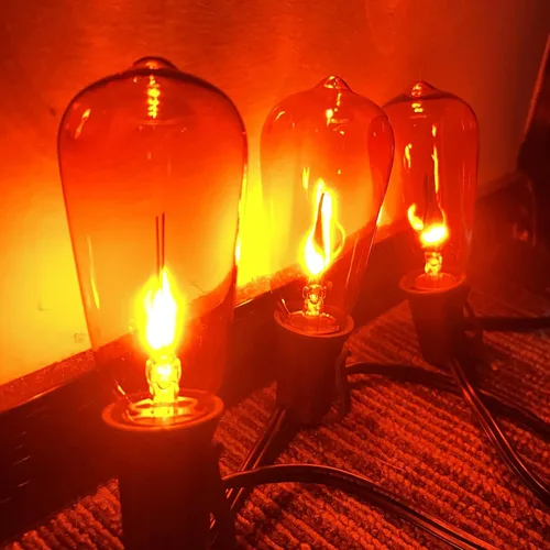 Miniatura 7 de Oviejo Guirnalda de luces de Halloween de 10 pies con 10 bombillas parpadeantes, lámpara de Halloween con certificación UL IP44 impermeable para uso