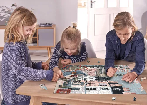 Miniatura 7 de London Spring Puzzles para adultos 1000 piezas, rompecabezas de paisaje urbano europeo, rompecabezas romántico de escena de viaje