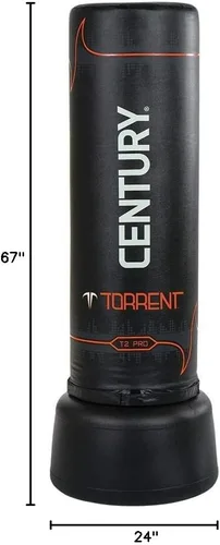 Miniatura 9 de Bolsas de boxeo autoportantes Century Torrent - Opciones T1 o T2 Bolsa de entrenamiento negra autoportante Ideal para artes marciales, boxeo