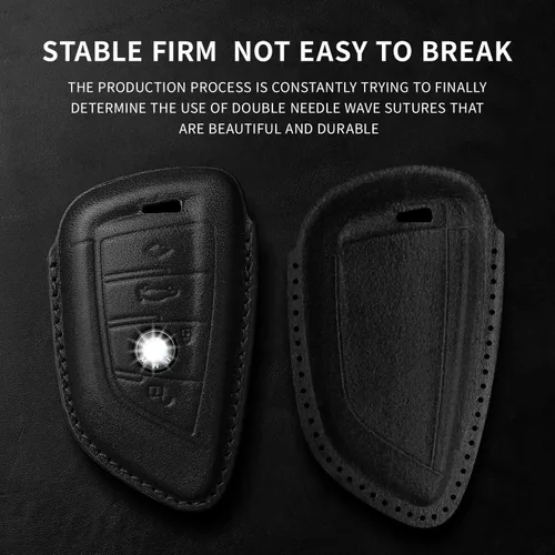 Miniatura 2 de Tukellen Funda de cuero genuino para llavero BMW 230i 330i 430i 440i 530i 530e 530i 540i 740i 740i 745e 750i M2 M235i M240i M3 M340i M4 X1 X2 X3 X4