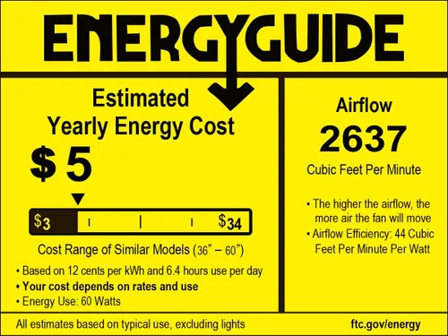 Miniatura 8 de Sofucor Ventiladores de techo de 52 pulgadas, sin luz, ventilador de techo para exteriores con control remoto, motor CC reversible de 3 cuchillas