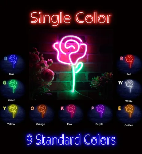 Miniatura 2 de ADVPRO Rose Flex Silicone LED Neon Sign - Blue - st16s32-fnu0034-b