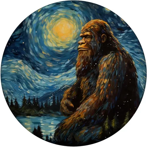 Miniatura 3 de PopGrip PopSockets estándar de Van Gogh de Bigfoot Sasquatch Starry Night