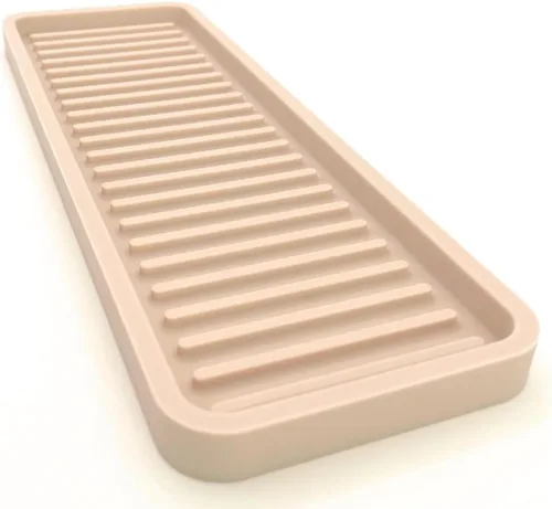 Miniatura 31 de Bandeja organizadora para fregadero de cocina de silicona, soporte de esponja y protector de encimera Plato y bandeja dispensadora de jabón