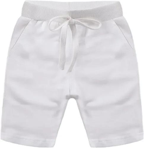 Miniatura 3 de Paquete de 2 pantalones cortos deportivos de punto de verano para niños y niñas, pantalones cortos suaves casuales para bebés