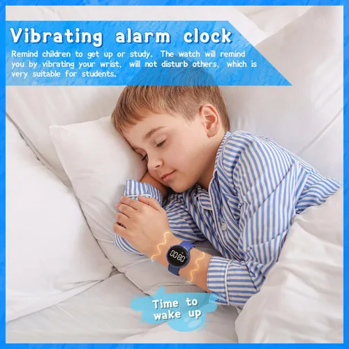 Miniatura 3 de Reloj digital de seguimiento de fitness para niños, deportes al aire libre, reloj de pulsera para niños y niñas, impermeable, con reloj despertador