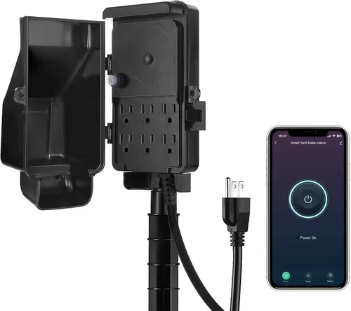 Miniatura 8 de DEWENWILS - Temporizador digital para exteriores, temporizador de tiempo multi-zócalo, impermeable, 6 salidas de jardín, cable de extensión de 6 ft