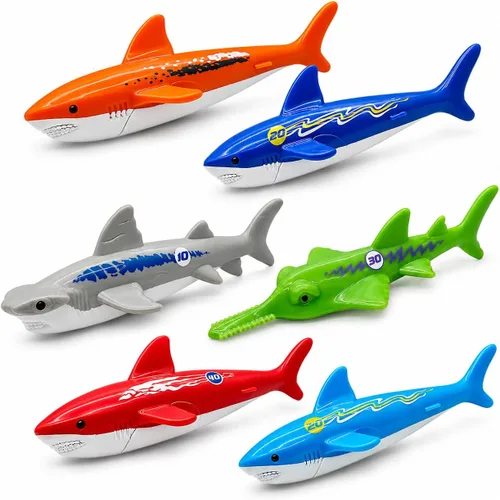 Miniatura 8 de Haktoys Juego de juguetes de buceo en piscina, torpedos hundidos para niños y adultos, cohetes torpedos de piscina de hundimiento rápido