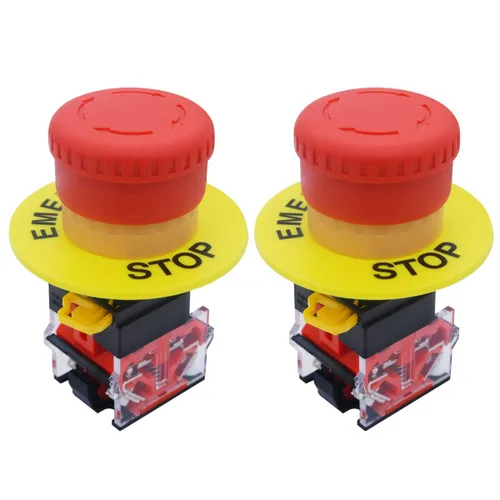 Miniatura 24 de mxuteuk 2pcs 1 NO 0.866 in Interruptor de botón momentáneo SPST Negro 660V 10A HB2-BA21-HH