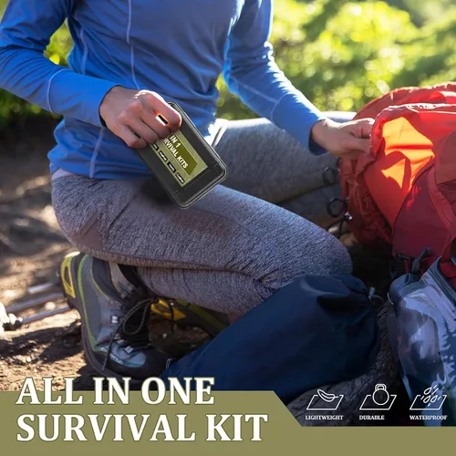Miniatura 6 de Regalos para hombres, Navidad, papá, marido, novio, él, kits de supervivencia, equipo de supervivencia 14 en 1, artículos esenciales para camping