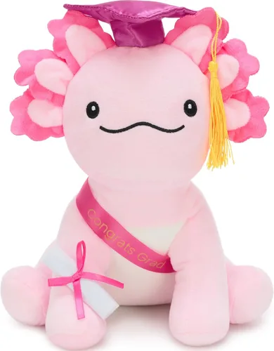 Miniatura 9 de Tezituor Juguete de peluche de ajolote de graduación 2026, bonito animal de peluche de graduación de 8 pulgadas, regalo para niños y niñas