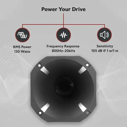 Miniatura 2 de Rockville HT120 2 "360w coche/pro aluminio cuerno titanio tweeter w/2" bobina de voz
