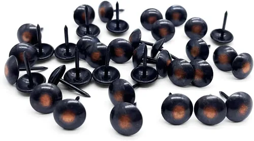Miniatura 2 de Let's Decorate 200 tachuelas de tapicería D11mm/0.43 pulgadas de bronce, tachuelas decorativas de cobre para sofá, muebles, tachuelas metálicas