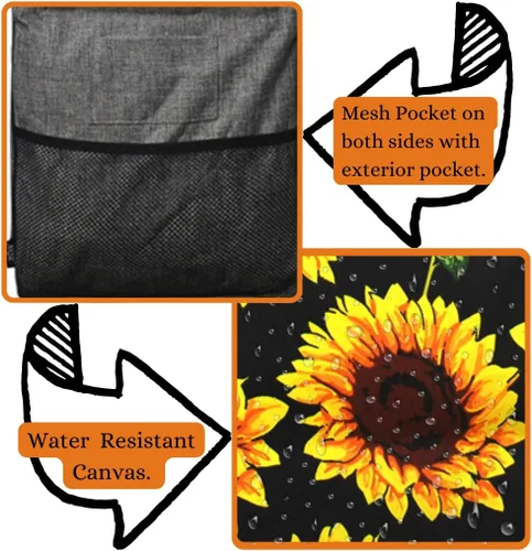 Miniatura 184 de NGIL Bolsa de comestibles reutilizable extra grande plegable de gran tamaño para comestibles, almacenamiento, picnic, playa, Bronco-negro occidental