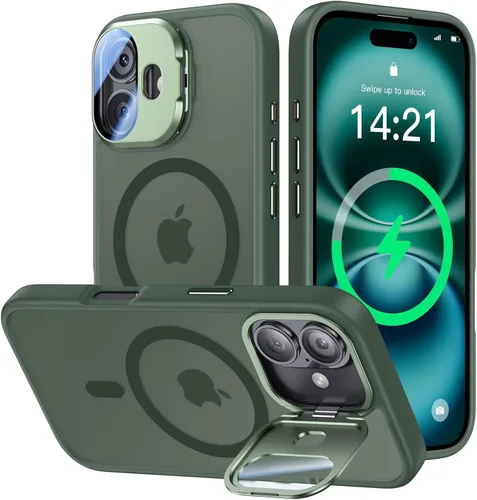 Miniatura 69 de VOFATA - Funda magnética para iPhone 17 Pro Max, cubierta para cámara con soporte, protección completa para la cámara, compatible con MagSafe