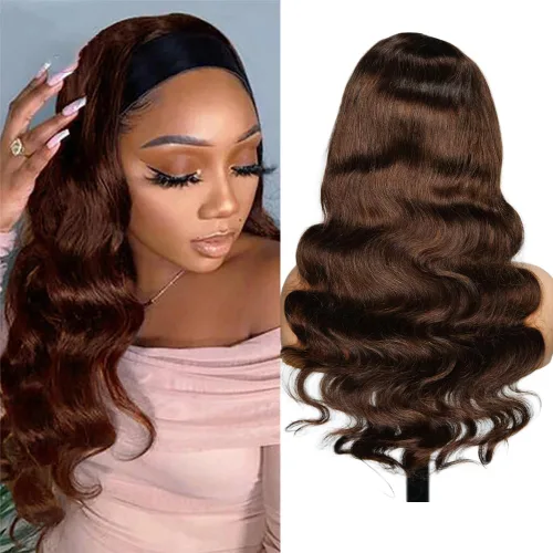 Miniatura 7 de Peluca rizada con diadema de cabello humano sin encaje frontal, pelucas rizadas para mujeres negras, cabello humano sin pegamento, 100% cabello