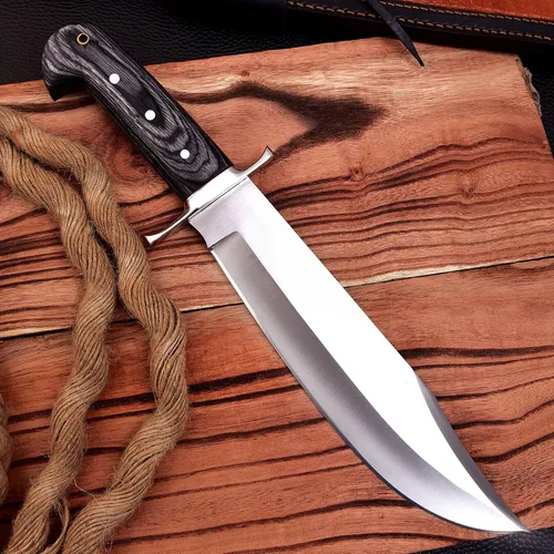 Miniatura 2 de Poshland REG-109 Cuchillo Bowie hecho a mano de acero D2 de 15.25 pulgadas, mango de madera maciza