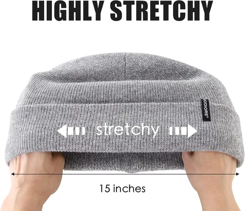 Miniatura 5 de VODIORE Beanie Hats for Men Women Winter Knit Hat Warm Slouchy Beanies Cuffed Skull Cap