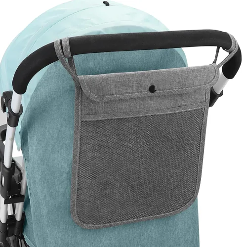Miniatura 2 de Accmor Organizador universal de cochecito, bolsa de malla para Uppababy, Nuna, Britax, Doona, cochecitos de malla ajustable antideslizante y Gris