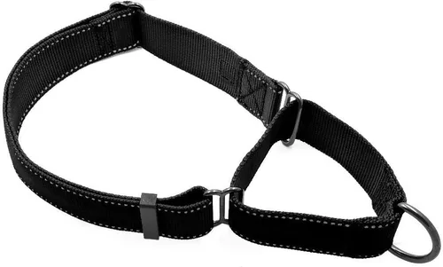 Miniatura 14 de Max and Neo Collar de nailon Martingale para perros - Donamos a un rescate de perros por cada collar vendido (Grande, Negro)