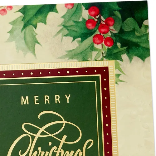 Miniatura 6 de Hallmark Tarjetas de Navidad en caja, acebo navideño (40 tarjetas de Navidad con sobres)
